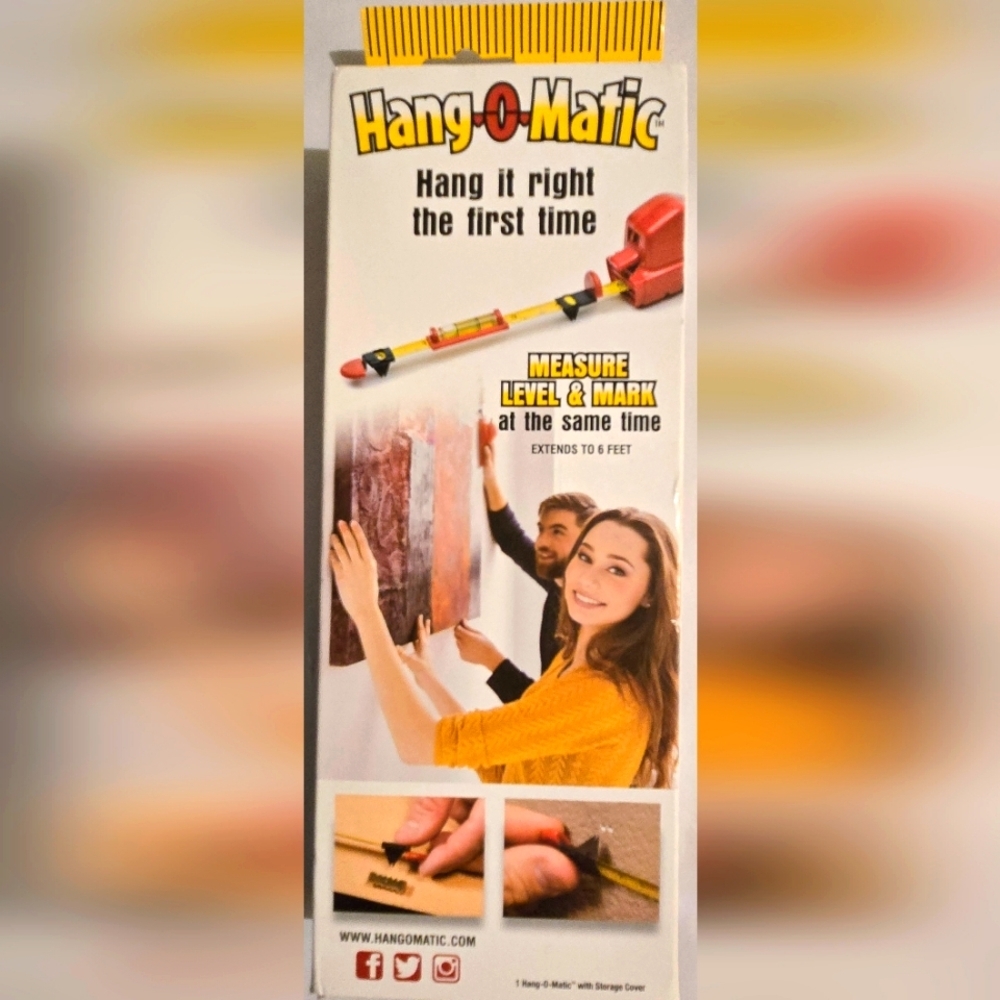 Hang-O-Matic All-in-One Picture Hanging Tool Kit ~NEW~